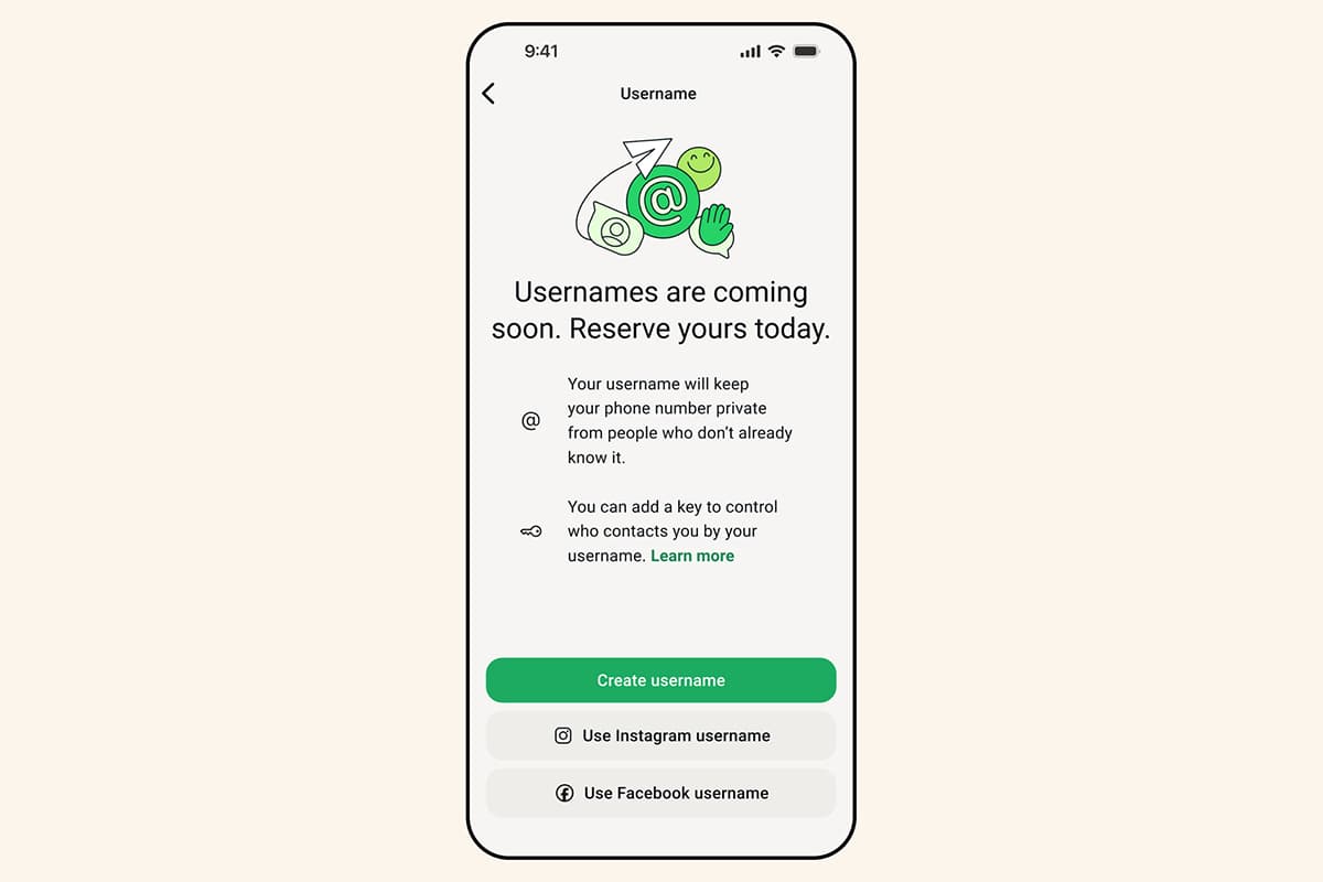 Meta introduce WhatsApp Username for privacy