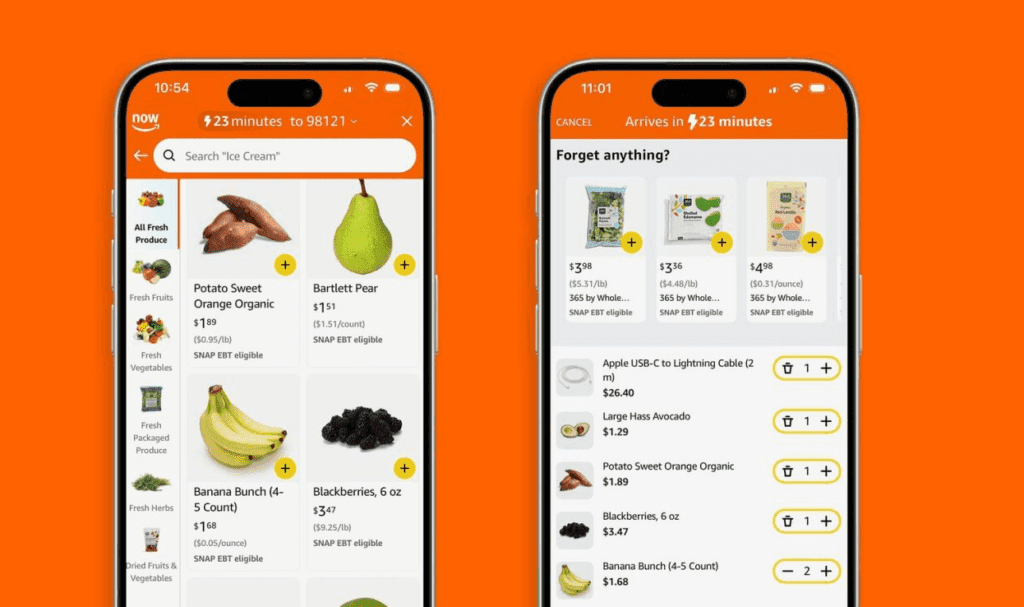 Amazon launches Amazon Now in U.S. for 30-minute delivery