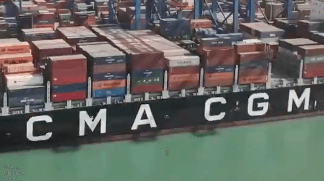 CMA CGM container ship hit by missile in Strait of Hormuz