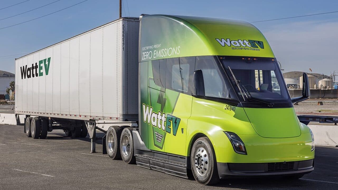 WattEV orders 370 Tesla Semis in record California EV deployment