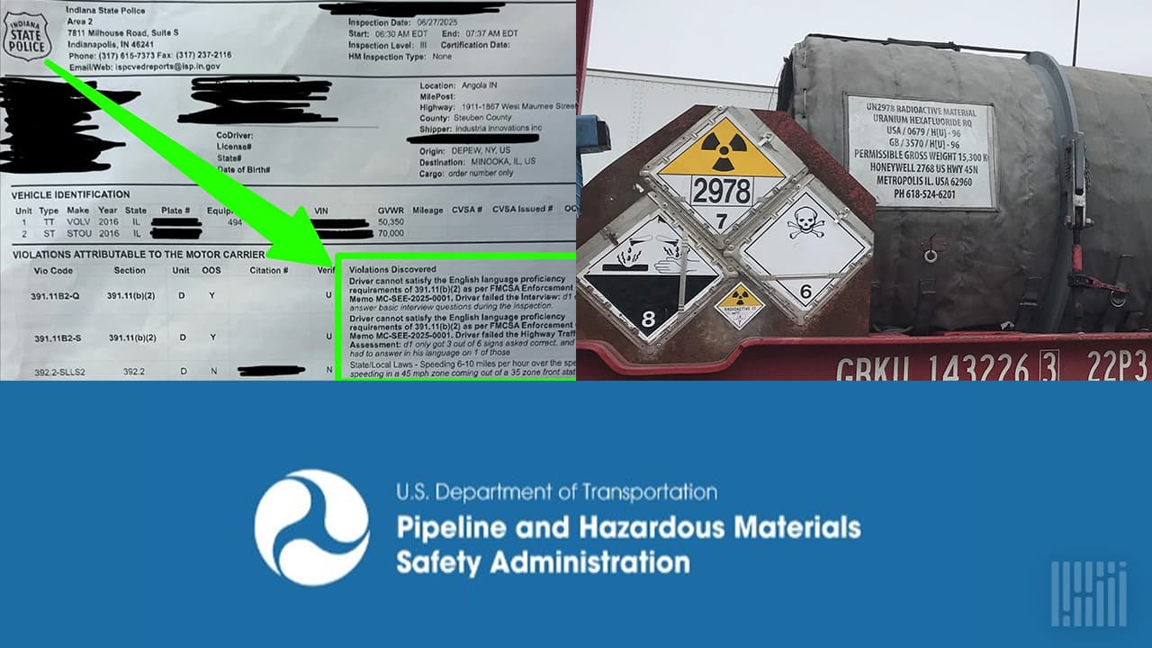 Hazardous materials drivers can’t speak English