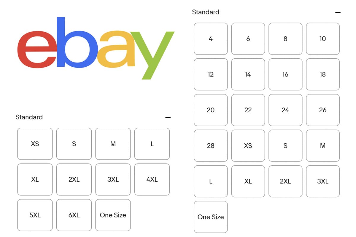 eBay Fashion Size Standardization to roll out
