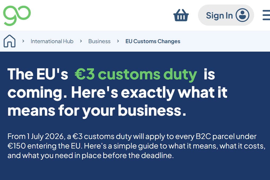 Parcel2Go: EU Customs Changes for UK to Europe from July 2026